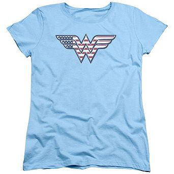 Dc Comics Redwhite & Blue Short Sleeve Womens T-shirt