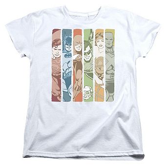 Dc Comics Justice League Columns Short Sleeve Womens T-shirt