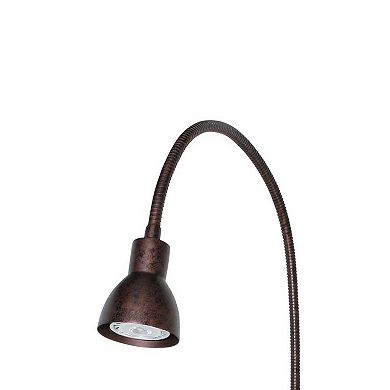Metal Round Wall Reading Lamp with Plug In Switch, Bronze