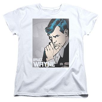 Dc Comics Bruce Wayne Short Sleeve Womens T-shirt