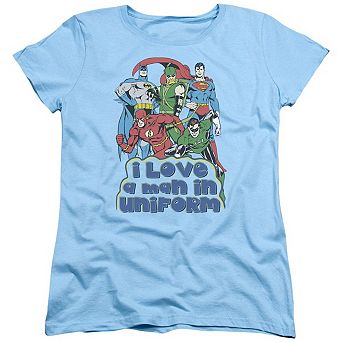 Dc Comics I Love A Man In Uniform Short Sleeve Womens T-shirt