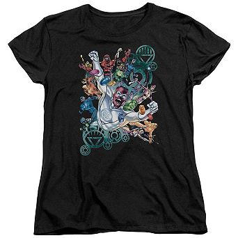 Green Lantern Lanterns Unite Short Sleeve Womens T-shirt
