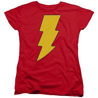 Dc Comics Shazam Logo Short Sleeve Womens T-shirt