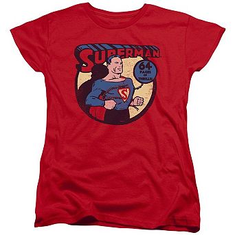 Dc Comics Superman 64 Short Sleeve Womens T-shirt