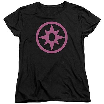 Green Lantern Pink Emblem Short Sleeve Womens T-shirt