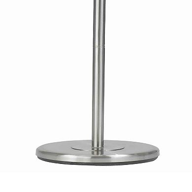 3 Way Torchiere Floor Lamp with Frosted Glass shade and Stable Base, White