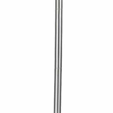 3 Way Torchiere Floor Lamp with Frosted Glass shade and Stable Base, White