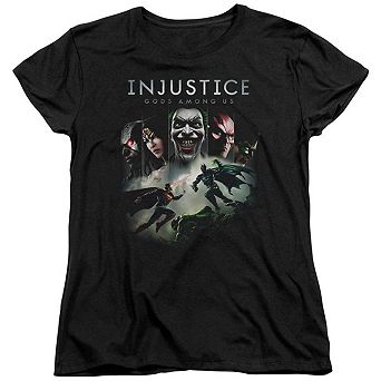 Injustice Gods Among Us Key Art Short Sleeve Womens T-shirt