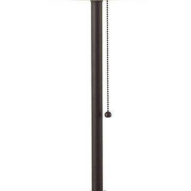 Paper Shade Metal Table Lamp with Pull Chain Switch,Set of 4,White and Black