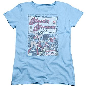 Dc Comics Wonder Woman For President Short Sleeve Womens T-shirt