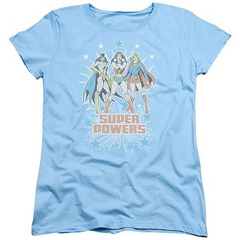 DC Comics Super Powers X3 Short Sleeve Women´s T-Shirt