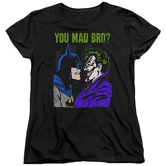 Dc Comics Mad Bro Short Sleeve Womens T-shirt