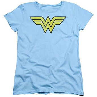 DC Comics Wonder Woman Logo Distressed Short Sleeve Women´s T-Shirt