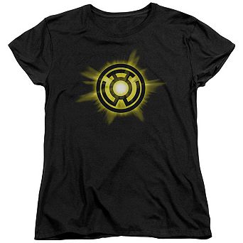 Green Lantern Yellow Glow Short Sleeve Womens T-shirt