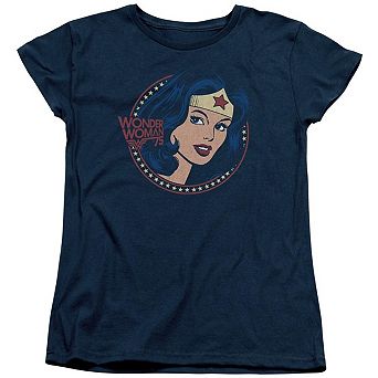 Dc Comics Wonder Woman75 Starburst Portrait Short Sleeve Womens T-shirt
