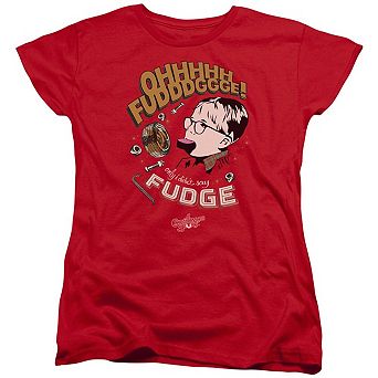 A Christmas Story Fudge Short Sleeve Womens T-shirt