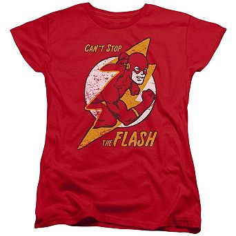 Dc Comics Flash Flash Bolt Short Sleeve Womens T-shirt
