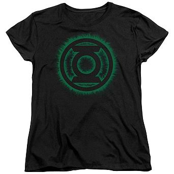Green Lantern Green Flame Logo Short Sleeve Womens T-shirt
