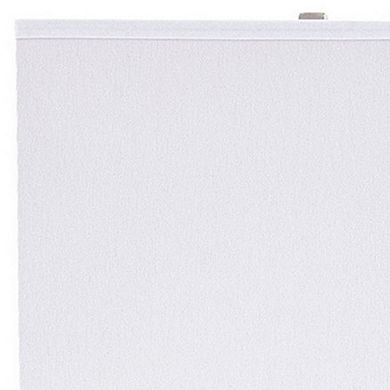 Metal Frame Table Lamp with Hardback Shade, Set of 2, White and Silver