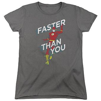 Dc Comics Flash Faster Than You Short Sleeve Womens T-shirt