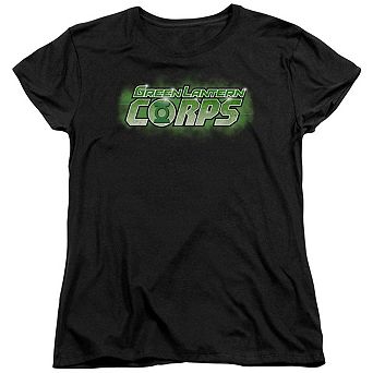 Green Lantern Gl Corps Title Short Sleeve Womens T-shirt