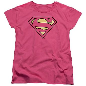 Dc Comics Superman Classic Logo Short Sleeve Womens T-shirt