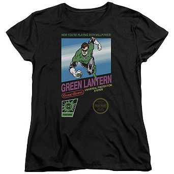 Green Lantern Box Art Short Sleeve Womens T-shirt