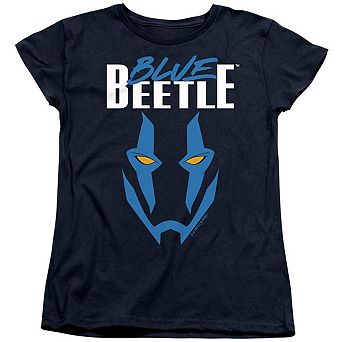 Blue Beetle Mask Short Sleeve Women´s T-Shirt
