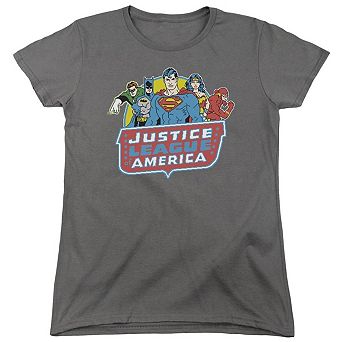 Dc Comics 8 Bit League Short Sleeve Womens T-shirt