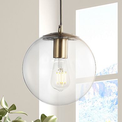 Bleecker Metal/glass Globe Led Pendant