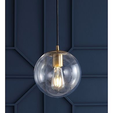Bleecker Metal/glass Globe Led Pendant