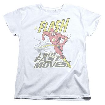 Dc Comics Flash Fast Moves Short Sleeve Womens T-shirt