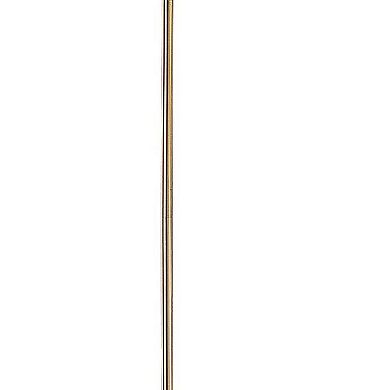 150 Watt 6 Way Metal Floor Lamp with Fabric Tapered Shade, Gold
