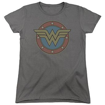 Dc Comics Wonder Woman Vintage Emblem Short Sleeve Womens T-shirt