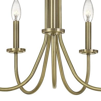 Metal Chandelier with 5 Candelabra Holders, Gold