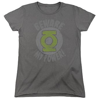 Green Lantern Beware Short Sleeve Womens T-shirt
