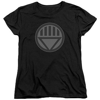 Green Lantern Black Symbol Short Sleeve Womens T-shirt