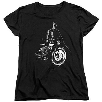 The Batman And His Motorcycle Short Sleeve Women´s T-Shirt