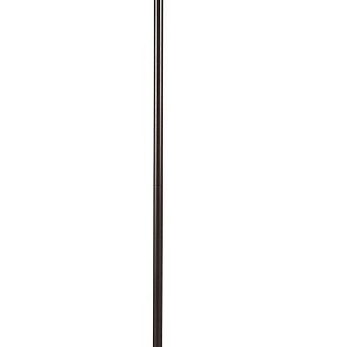 150 Watt 6 Way Metal Floor Lamp with Fabric Tapered Shade, Bronze