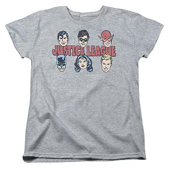 Dc Comics Justice Lineup Short Sleeve Womens T-shirt