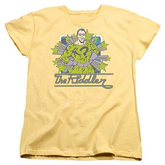 Dc Comics Riddler Stars Short Sleeve Womens T-shirt
