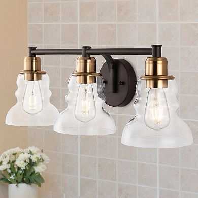 Manhattan Vintage Metal/glass Industrial Rustic Led Vanity