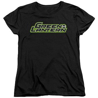 Green Lantern Scribble Title Short Sleeve Womens T-shirt