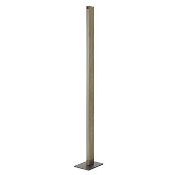 61 Inch Wood Floor Lamp Dimming LED Column, Brown