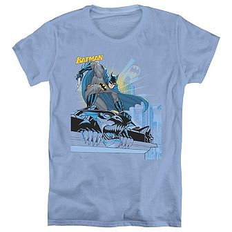Batman Two Gotham Gargoyles Short Sleeve Womens T-shirt
