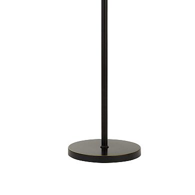 10W LED Adjustable Metal Floor Lamp with Swing Arm, Black