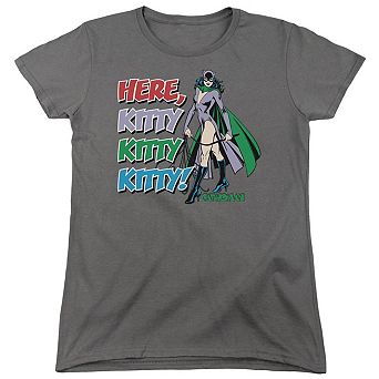 Dc Comics Here Kitty Short Sleeve Womens T-shirt