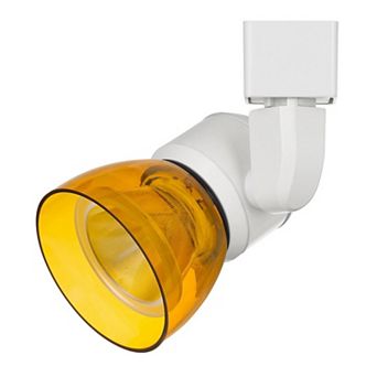 10W Integrated LED Track Fixture with Polycarbonate Head, Yellow and White