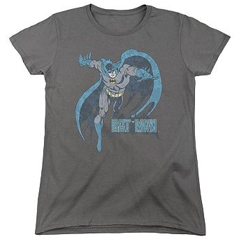 Dc Comics Desaturated Batman Short Sleeve Womens T-shirt