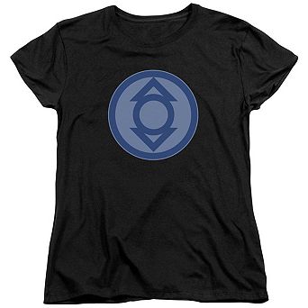 Green Lantern Indigo Symbol Short Sleeve Womens T-shirt